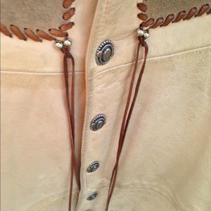 Ladies Leather Beaded Jacket